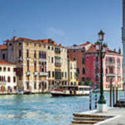 Water Taxi Grand Canal Venice Art Print