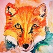 Watercolor Fox Art Print