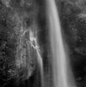 Waterfall 5830 B/w Art Print