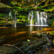 Waterfall At Day Pond State Park Art Print