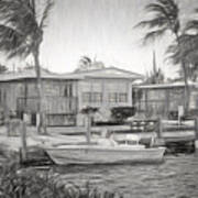 Waterfront Cottages At Parmer's Resort In Keys Art Print