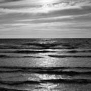 Wave Upon Wave I Bw Art Print