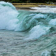 Waves At Sand Beach, Acadia National Park, Maine Art Print