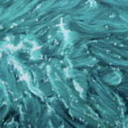 Waves - Light Turquoise Art Print