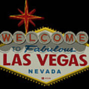 Welcome To Las Vegas Sign Digital Drawing Art Print