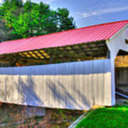 West Virginia Country Roads - Otte Covered Bridge Over Little Grave Creek No. 2 - Marshall County Art Print