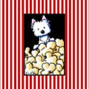 Westie Popcorn Lover Art Print