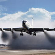 Wet Takeoff Kc-135 Art Print