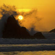 Whales Head Beach Oregon Sunset 3 Art Print