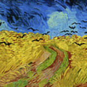 Wheat Field With Crows Van Gogh 1890 Art Print