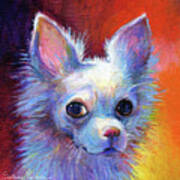 Whimsical Chihuahua Dog Painting Art Print