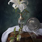 White Liliums Art Print