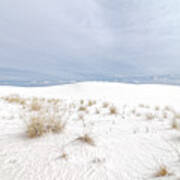 White Sand, Gray Sky - White Sands National Monument Art Print