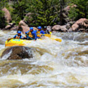 Whitewater Rafting The Arkansas River Art Print