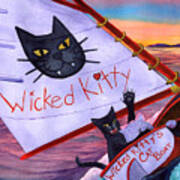 Wicked Kitty's Catboat Art Print