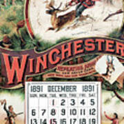 1891 Winchester Repeating Arms And Ammunition Calendar Art Print