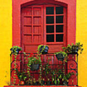Window On Mexican House Art Print