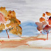 Windy Autumn Colours Art Print