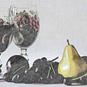 Wine And Fruit Art Print