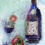 Wine Splash And Splatter Art Print