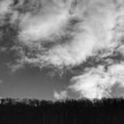 Winter Clouds Over The Delaware River Art Print