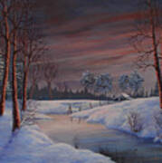 Winter Evening Art Print