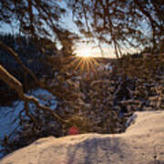 Winter Morning Hike At Kakabeka Falls 5 Art Print