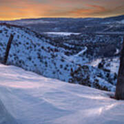 Winter Sunset Over Durango Colorado Art Print
