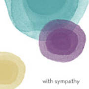 With Sympathy Circles- Art By Linda Woods Art Print