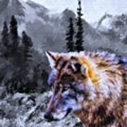Wolf In The Wilderness Art Print