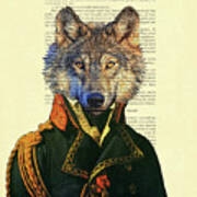 Wolf Portrait Illustration Art Print