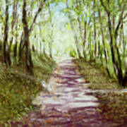 Woodland Path - Impressionism Landscape Art Print