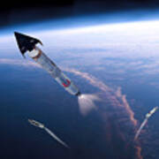 X-20 Spaceplane Into Orbit Art Print