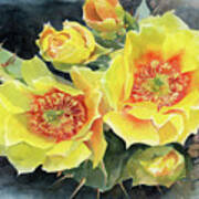 Yellow Cactus Art Print