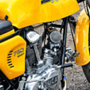 Yellow Ducati Art Print