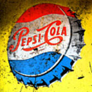 Yellow Pepsi Pop Art Art Print