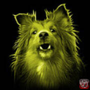 Yellow Sheltie Dog Art 0207 - Bb Art Print