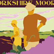 Yorkshire Moors Hiking Art Print