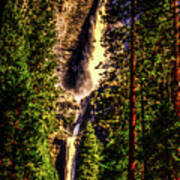 Yosemite Falls Framed By Ponderosa Pines Art Print