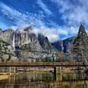 Yosemite Falls - Swinging Bridge Art Print