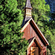 Yosemite National Park Valley Chapel Art Print