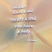 You Are A Soul Art Print