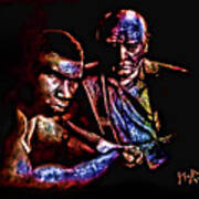 Young Boxer And Soon  To Be World Champion Mike Tyson And Trainer Cus Damato Ii Art Print