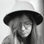 Young Woman With Long Hair, Wearing A Pith Helmet, 1972 Art Print