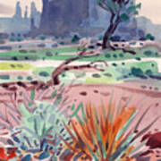 Yucca And Buttes Art Print
