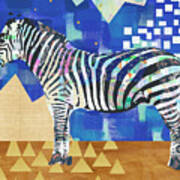 Zebra Collage Art Print