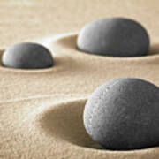 Zen Garden Meditation Stones Art Print