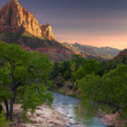 Zion Canyon Sunset Art Print