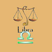 Zodiac Libra T-shirt Art Print