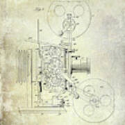 1902 Movie Projecting Patent Art Print